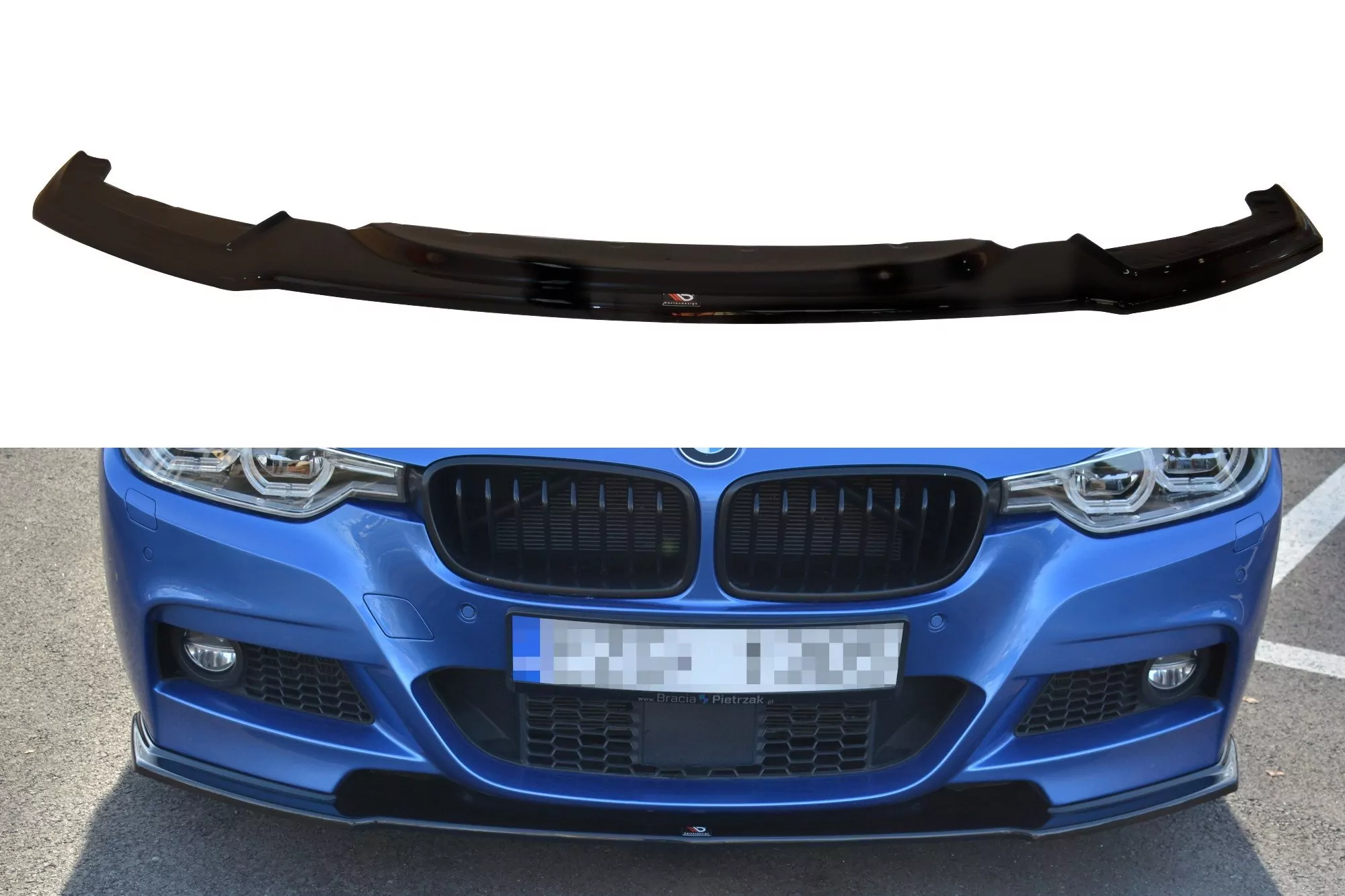 Front Ansatz Passend Für Passend Für BMW 3er F30 FL Limo M-SPORT Schwarz Hochglanz Schwarz Hochglanz