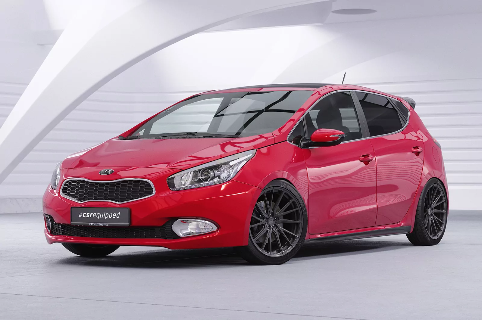 Seitenschweller für Kia Ceed / Pro Ceed (JD) GT SS576 Schwarz Strukturiert