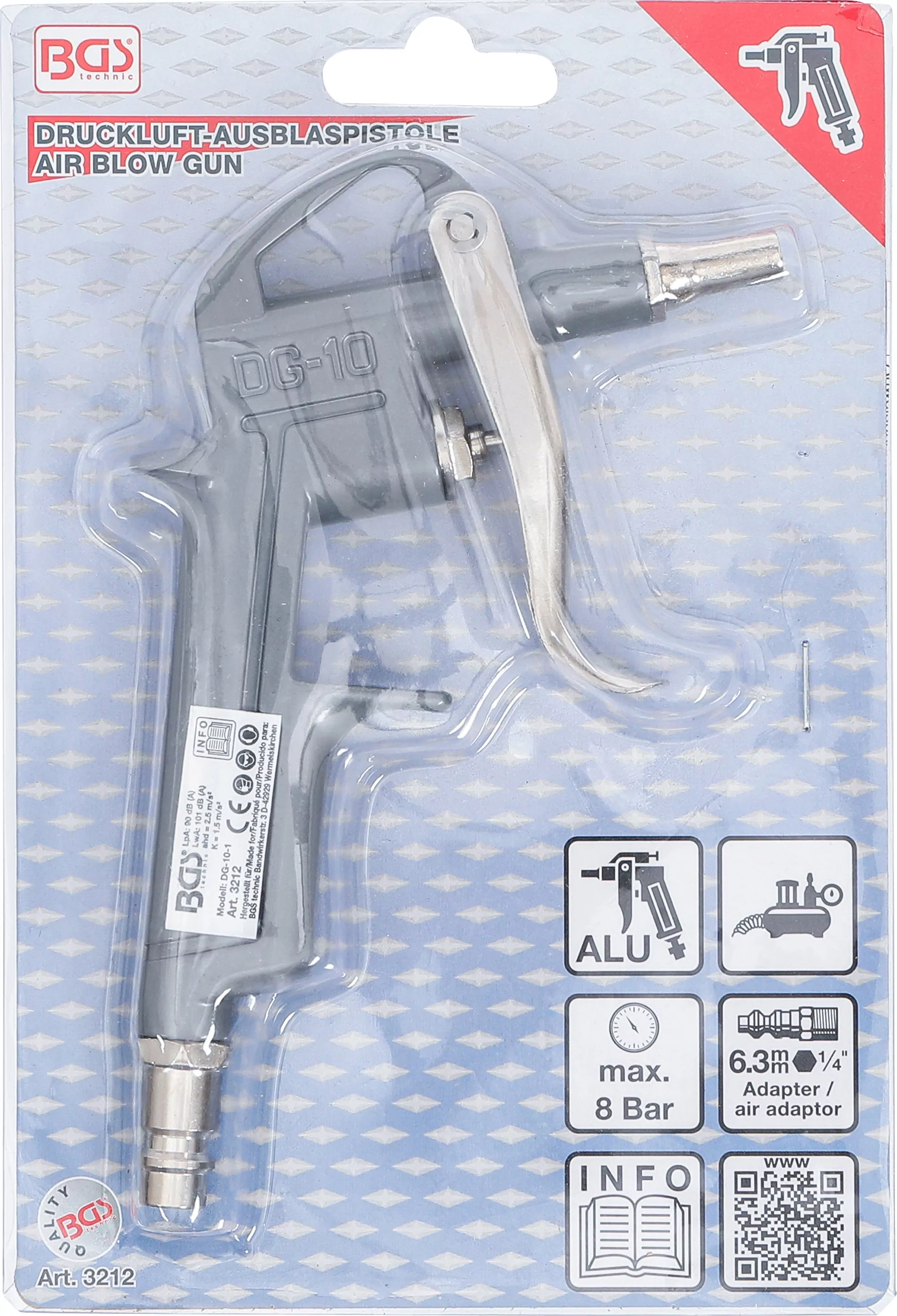 Druckluft-Ausblaspistole | Alu-Druckguss