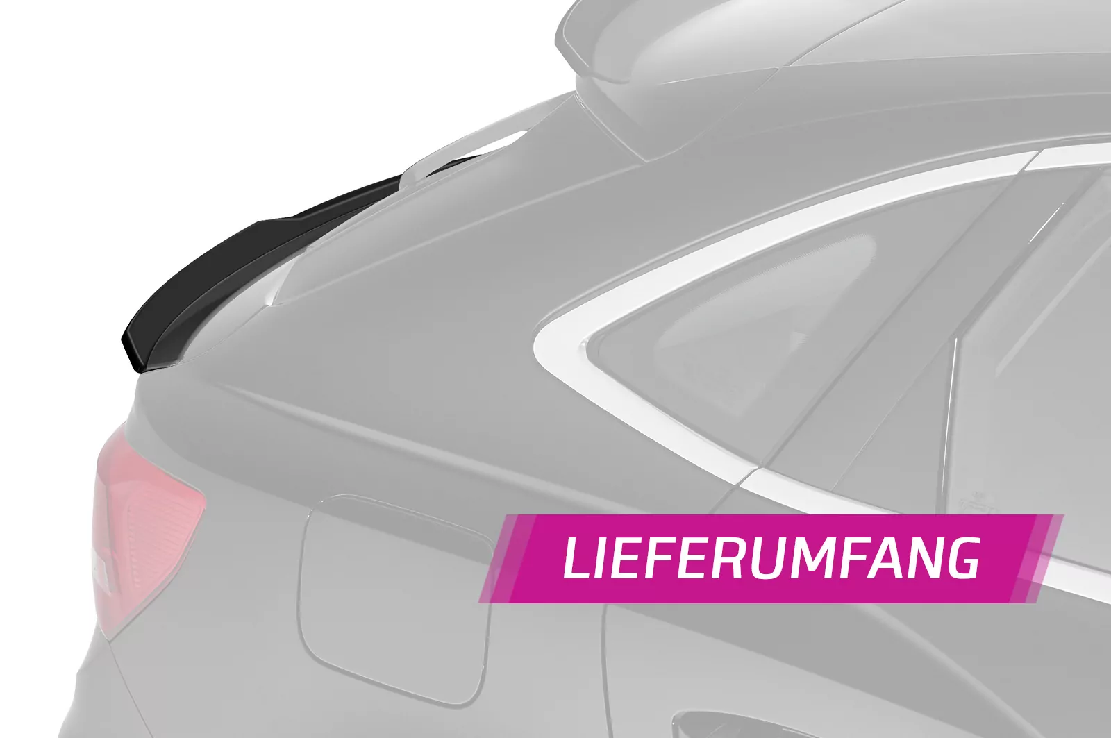 Heckflügel mit ABE für Audi Q3 (Typ F3) Sportback HF798-M Carbon Look (matt)