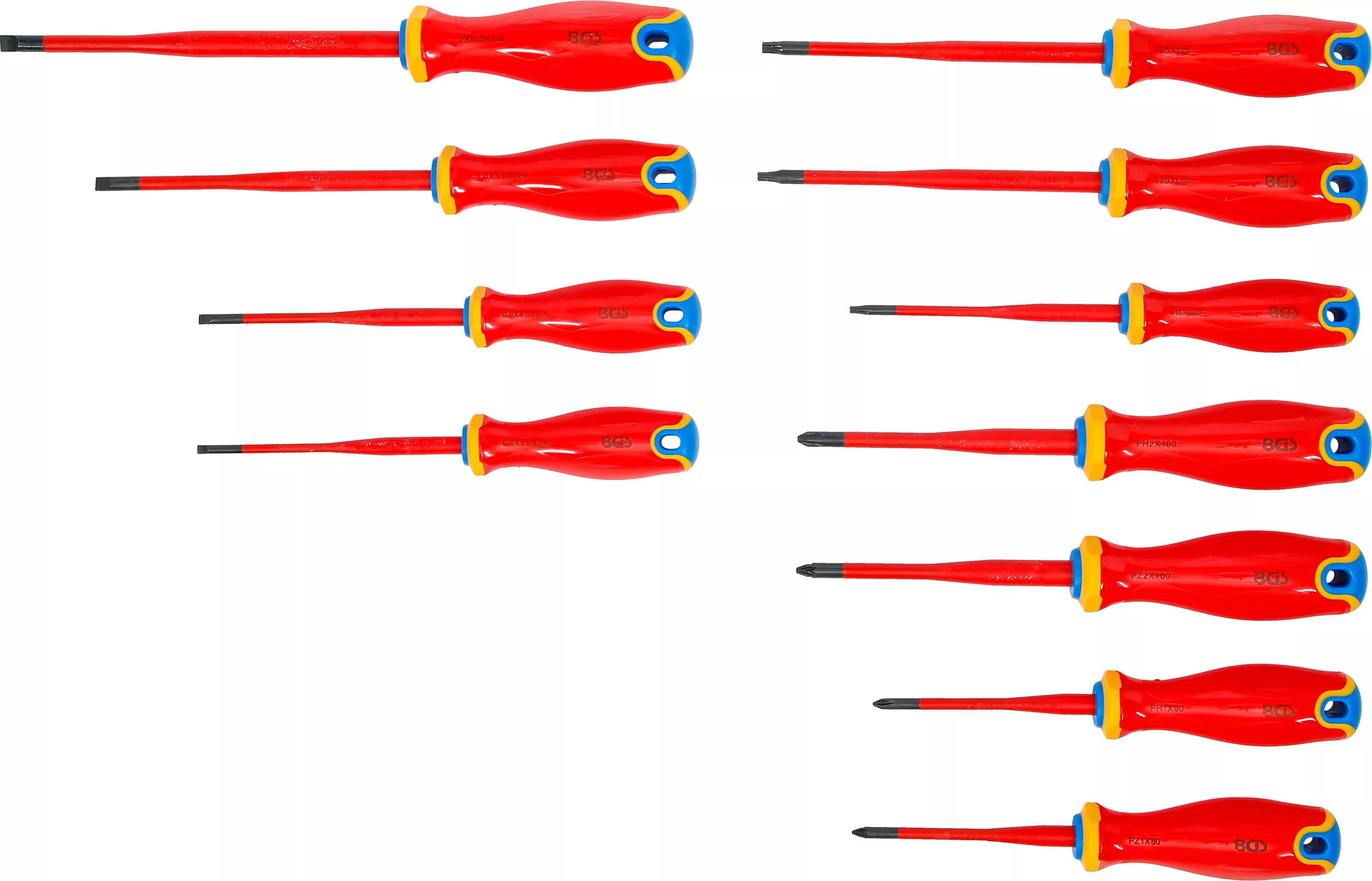 VDE-Schraubendreher-Satz | extra dünne Spitze | 11-tlg.