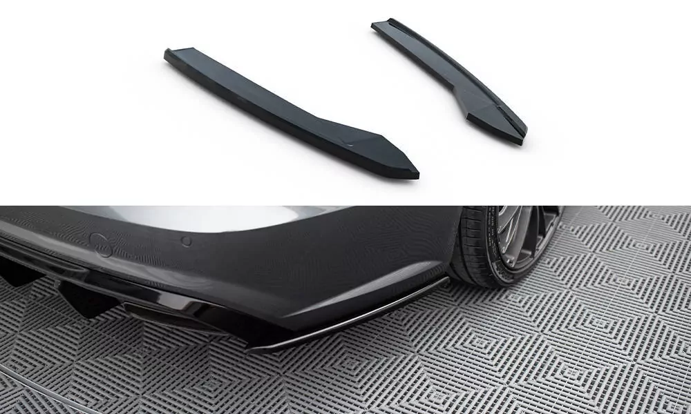 Heck Ansatz Flaps Diffusor Passend Für Diffusor Passend Für Audi S6 / A6 S-Line C7 FL Schwarz Hochglanz Schwarz Hochglanz