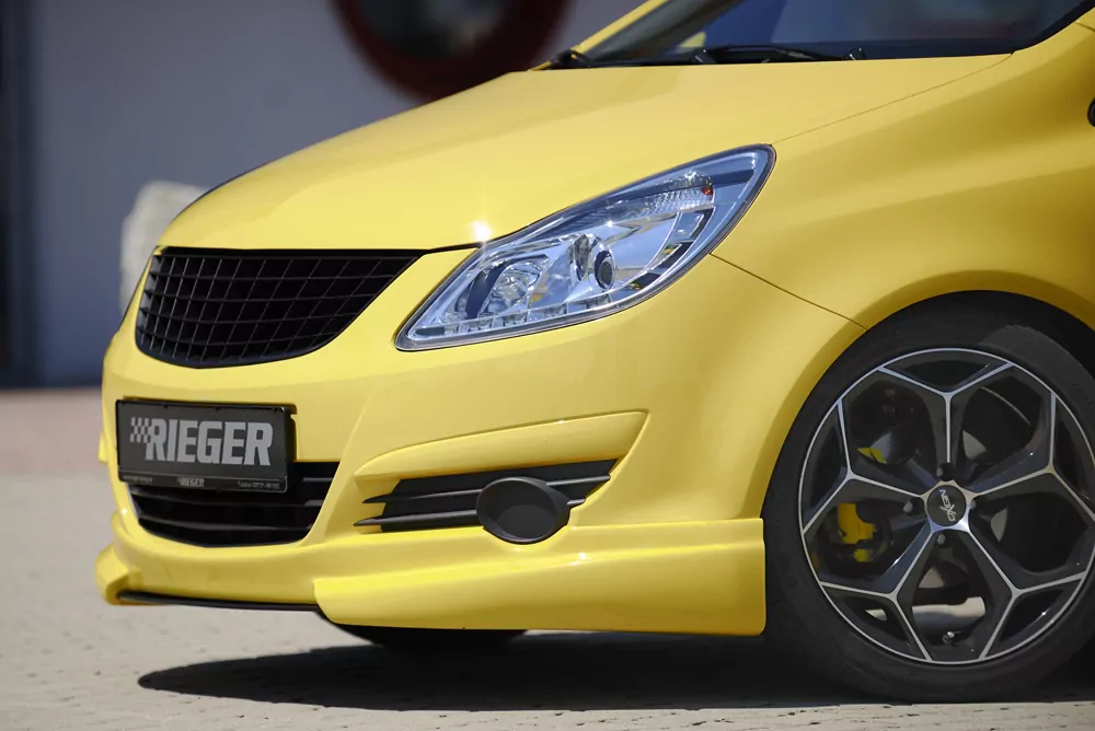 Rieger Spoilerlippe für Opel Corsa D - 3-tür. 07.06-12.10 (bis Facelift) carbon optik