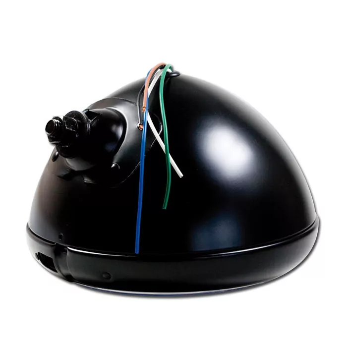 Led-scheinwerfer 7","hd-style", Mattschwarz, 10 Led S, Refl. Schw., Befest. Unten M12, E-gepr.