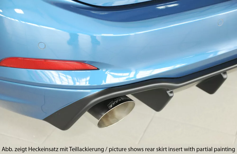 Rieger Heckeinsatz (für Fzg. mit AHK) matt schwarz für Ford Focus 4 ST (DEH) 5-tür. (Turnier) 04.22- (ab Facelift)