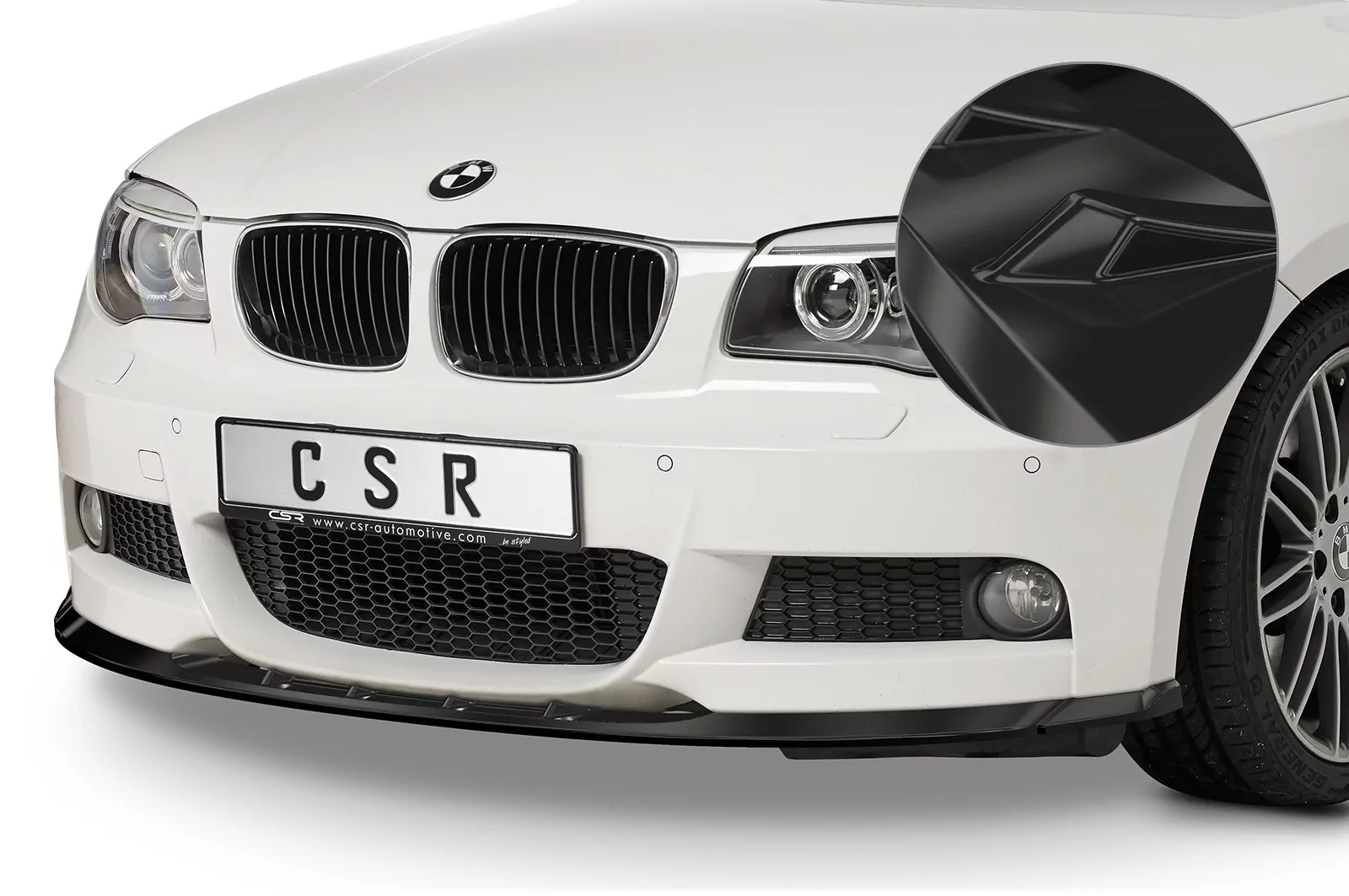 Cup-Spoilerlippe für BMW 1er E82 / E88 M-Paket Glossy (schwarz hochglanz)