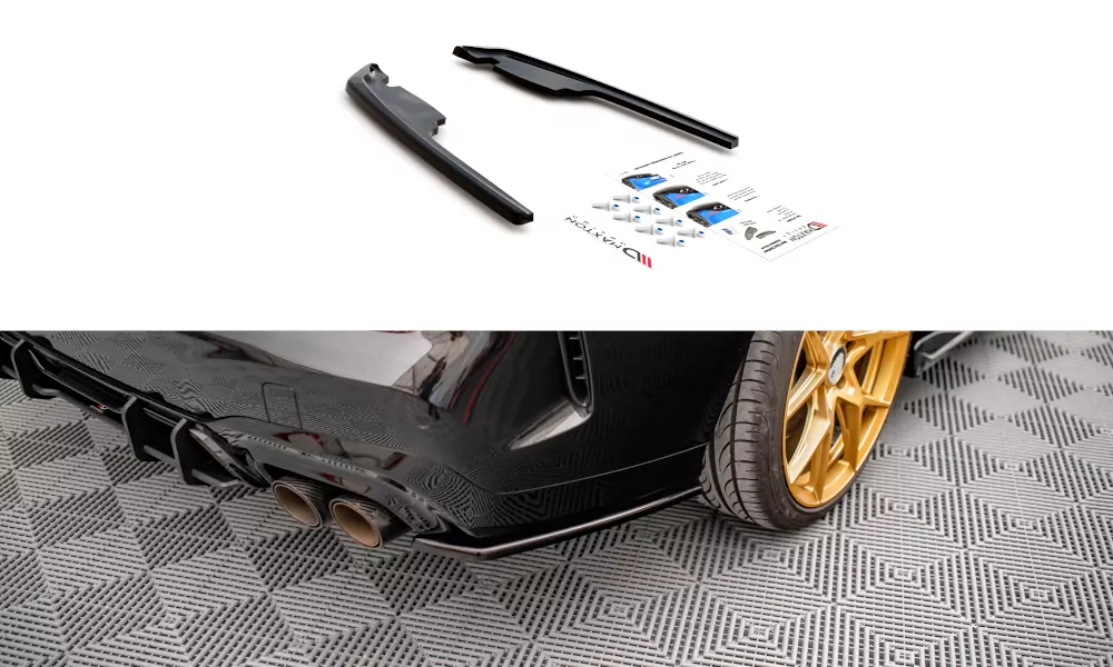 Heck Ansatz Flaps Diffusor Für BMW M235i Gran Coupe F44 Schwarz Hochglanz