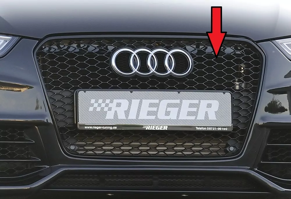 Kühlergrill Audi RS5 (B8), schwarz glänzend glanz schwarz für Audi A5 S5 (B8/B81) Cabrio 10.11-06.16 (ab Facelift)