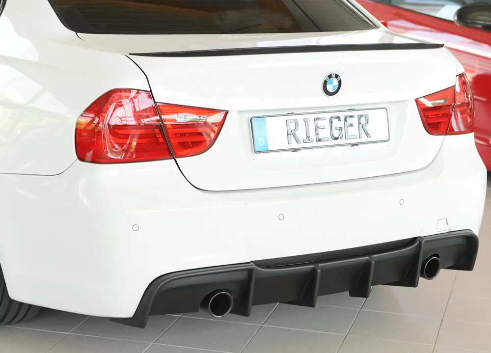 Rieger Heckeinsatz matt schwarz für BMW 3er E91 Touring 09.08- (ab Facelift) LCI