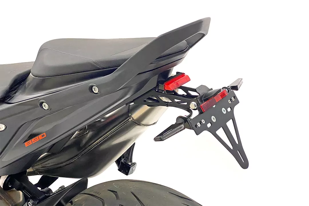 alpha Technik Kennzeichenhalter für KTM 790 Duke, Modelljahr 2018 - 2020, und 890 Duke, Modelljahr 2021-, Typ KTM 790 Duke