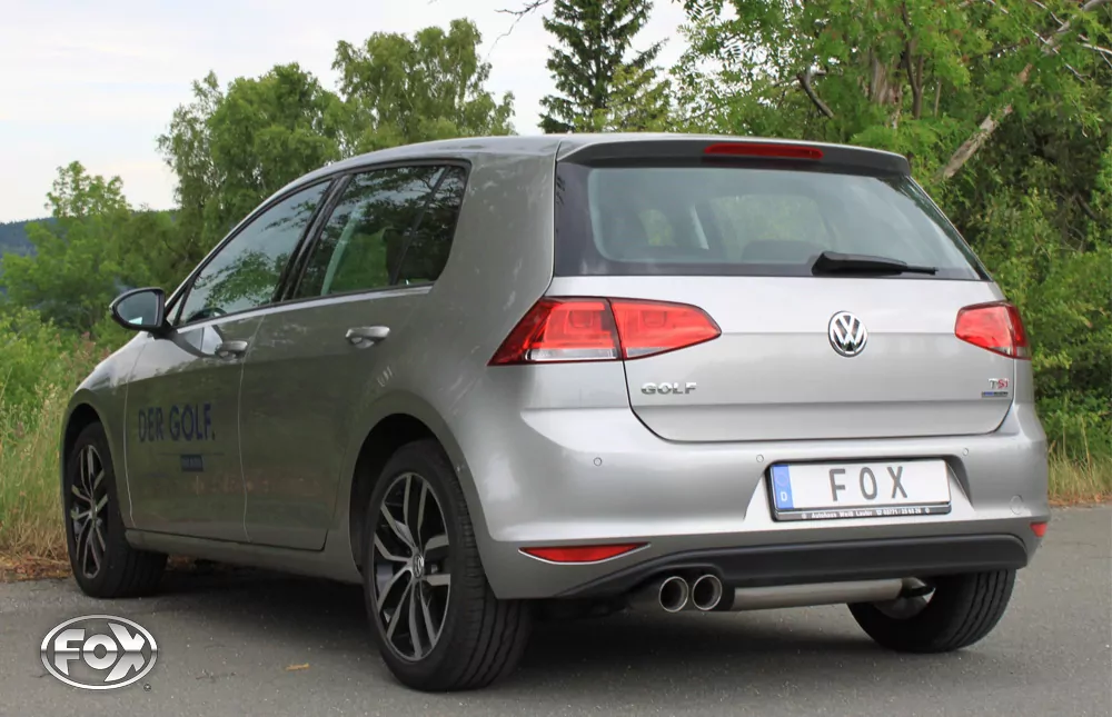 VW Golf VII - mit starrer Hinterachse  Endschalldämpfer einseitig - 2x80 Typ 25
