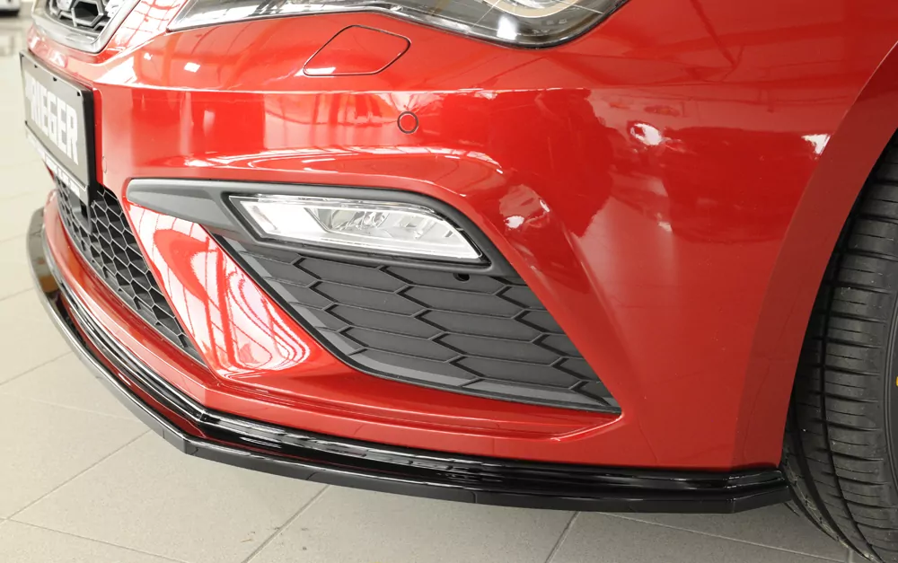 Rieger Spoilerschwert für Seat Leon FR (5F) | 3-tür. (SC) 01.17- (ab Facelift) für orig. FR-/ Cupra-Frontschürze