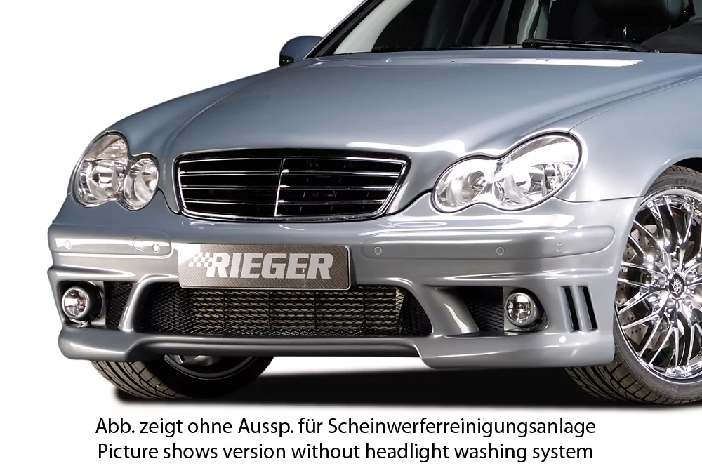 Rieger Spoilerstoßstange für Mercedes C-Klasse (W203) - T-Modell 05.00- carbon optik