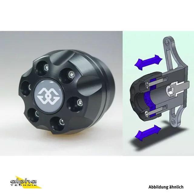 Gilles Sturzpads für Yamaha YZF-R1 RN32 2015- schwarz