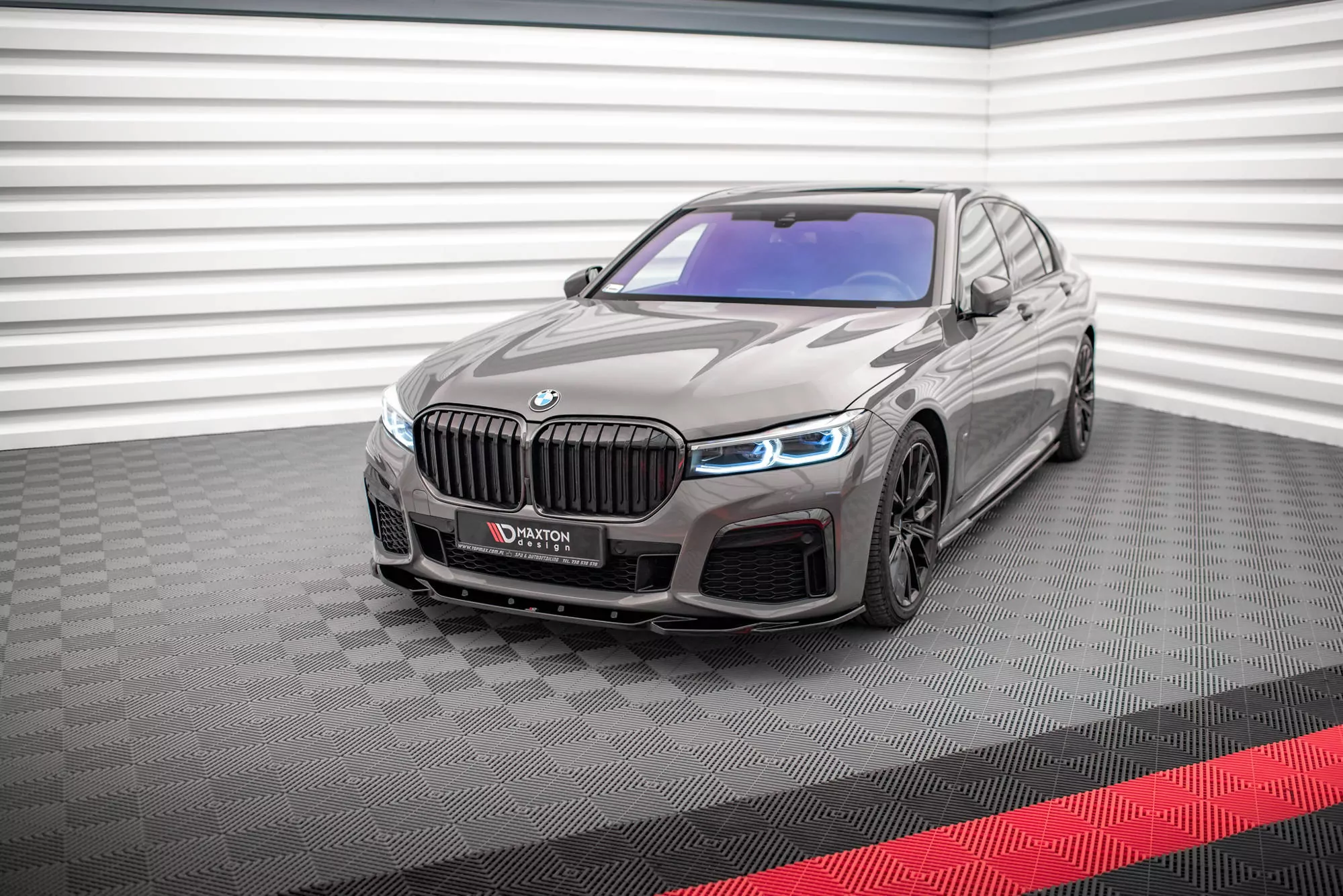 Front Ansatz V.2 Für BMW 7 M-Paket G11 / G12 Facelift Schwarz Hochglanz