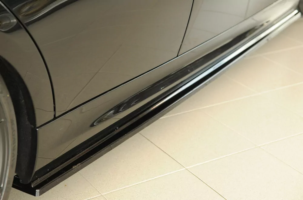 Rieger Seitenschweller rechts ansatz glanz schwarz für BMW 3er E91 Touring 09.08- (ab Facelift) LCI