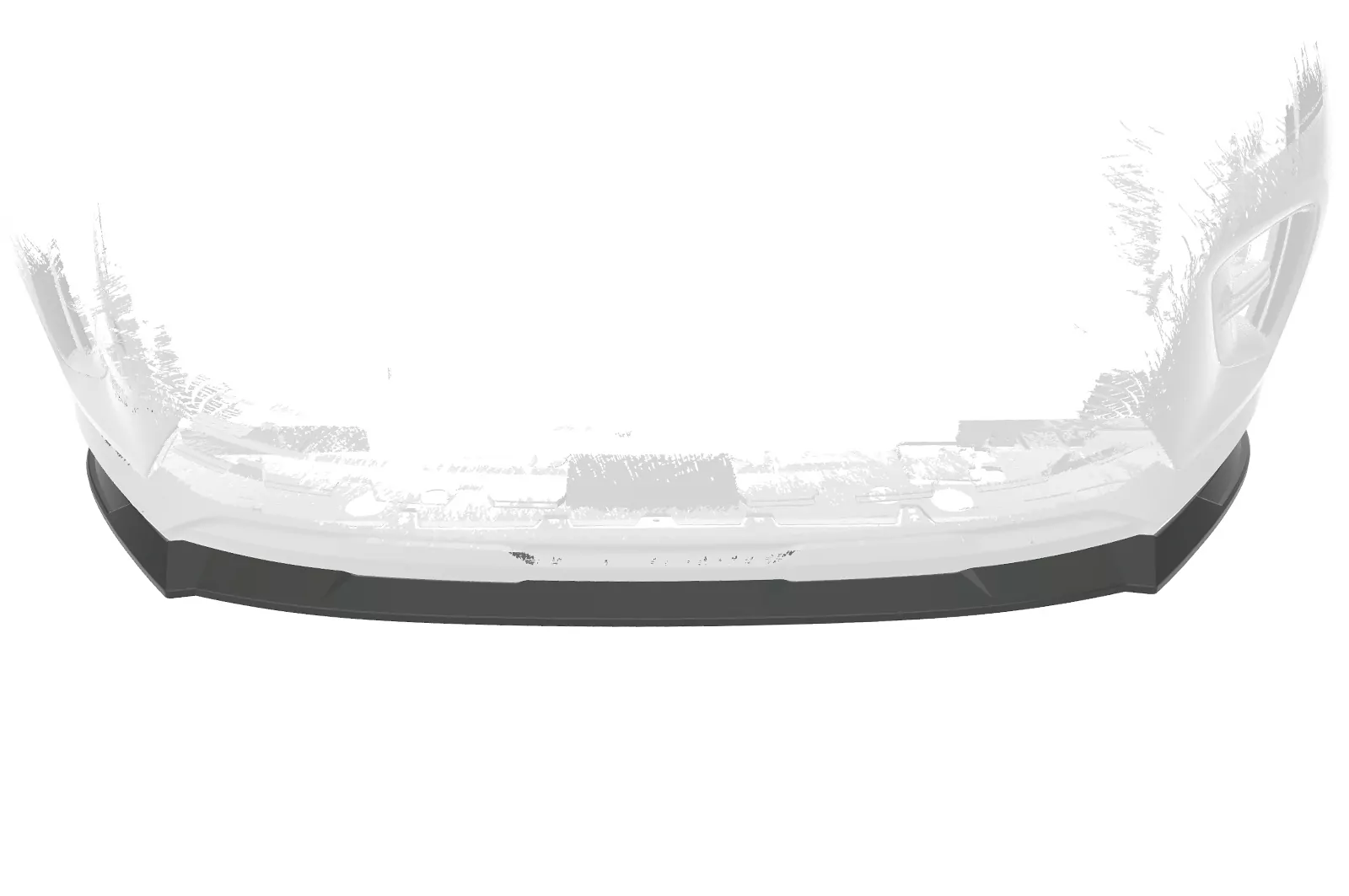 Cup-Spoilerlippe mit ABE für Renault Captur 2 CSL637 Schwarz Strukturiert