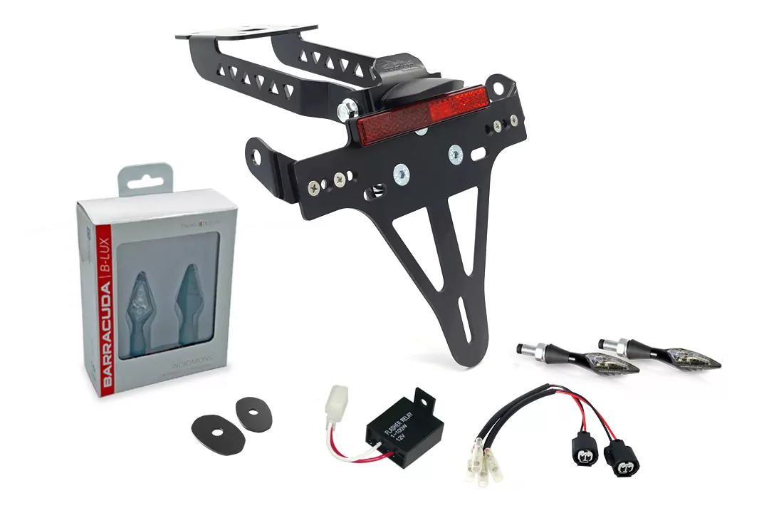 alpha Technik Kennzeichenhalter-Blinker-Kit X-LED (vorne + hinten) für Kawasaki Z650 und Ninja 650 Typ: ER650K / EX650M ab Modelljahr 2020