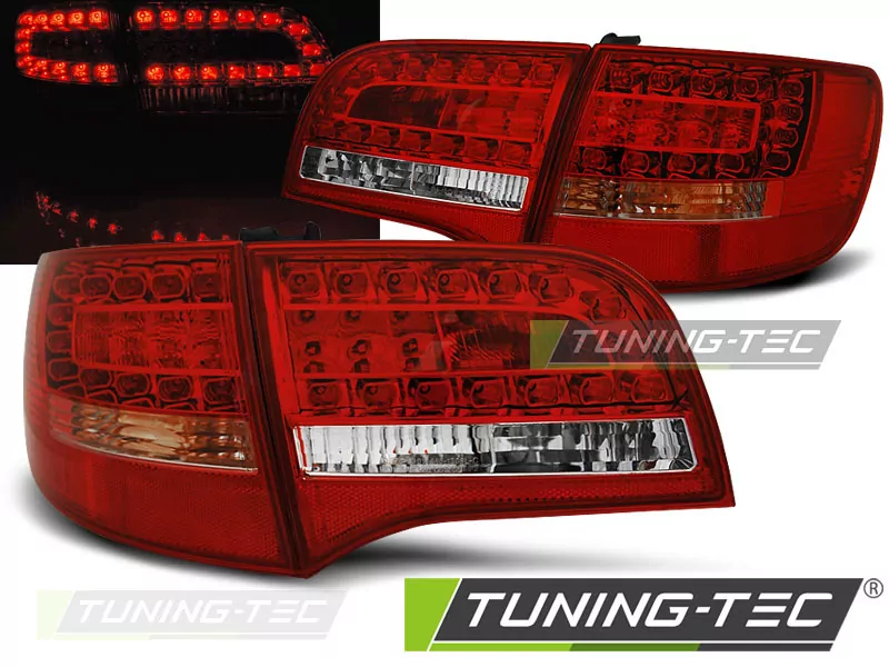 Led Tail Lights Red White Fits Audi A6 C6 05-08 Avant