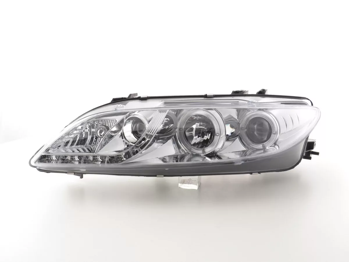 Scheinwerfer Set Daylight LED TFL-Optik Mazda 6 Limo Bj. 02-07 chrom