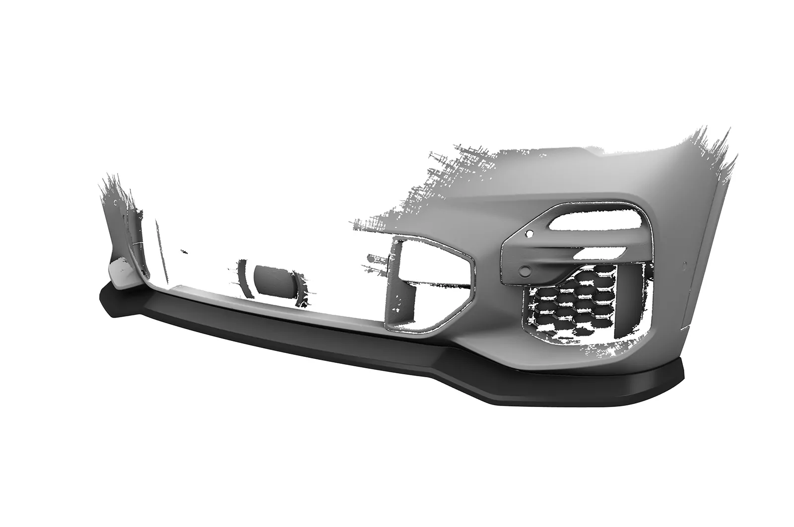 Cup-Spoilerlippe mit ABE für BMW X5 (G05) M-Paket CSL513 Schwarz Strukturiert