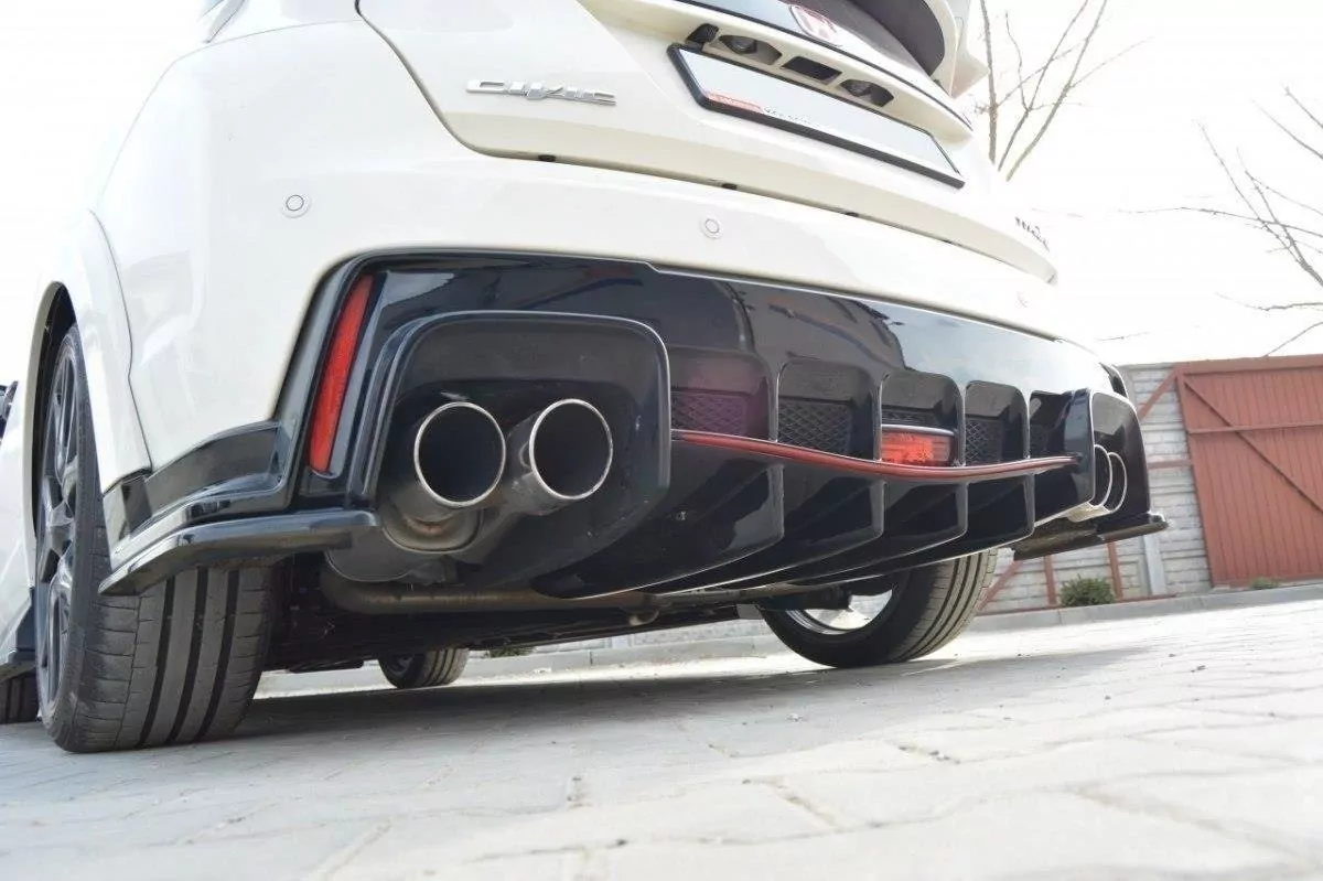 Diffusor Heck Ansatz Passend Für Passend Für HONDA CIVIC IX TYPE R Schwarz Hochglanz Schwarz Hochglanz