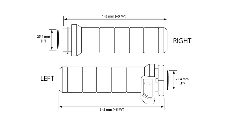KOSO Heizgriffe Titan-X für Harley Davidson mit elektronischem Gasgriff, verchromt