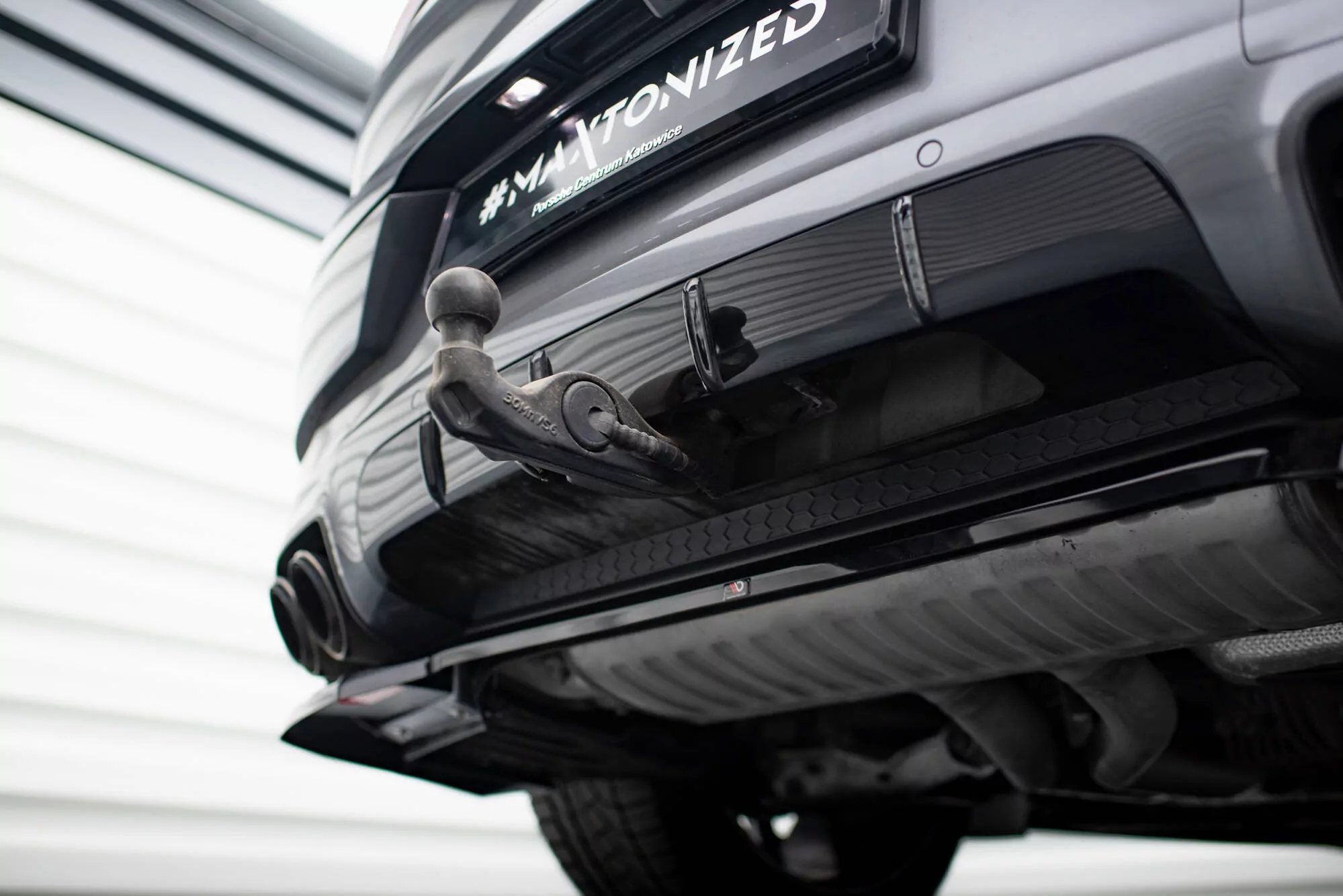 Mittlerer Diffusor Heck Ansatz Für Porsche Cayenne Mk3 Facelift Schwarz Hochglanz