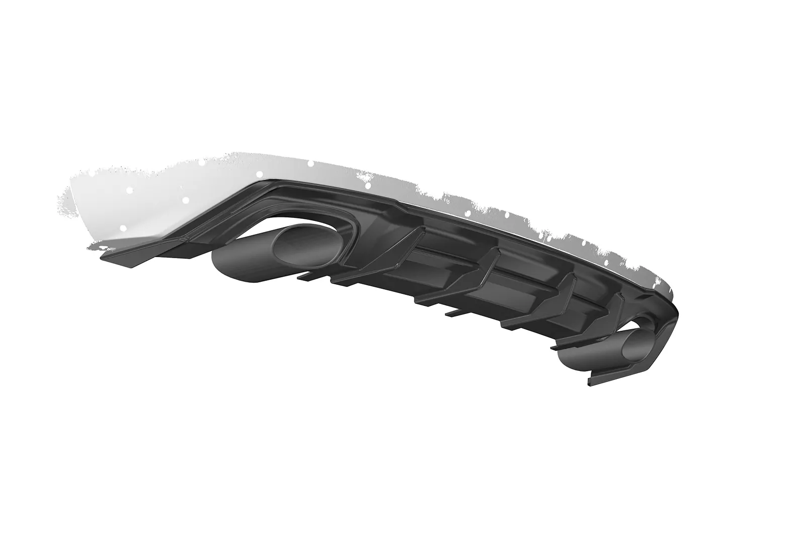 Heckansatz für Seat Leon 3 (Typ 5F) Cupra HA298 Schwarz Strukturiert