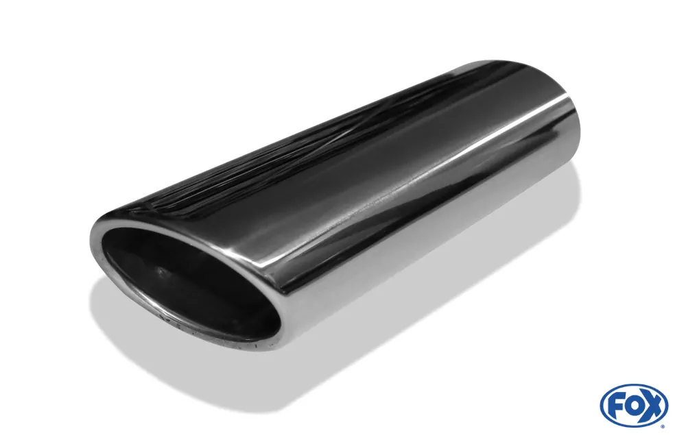 Anschweißendrohr Typ 32  106x71 mm / Länge: 300 mm - oval / eingerollt / 29° abgeschrägt / ohne Absorber