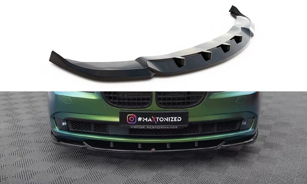 Front Ansatz V.1 Für BMW 7 F01 Schwarz Hochglanz