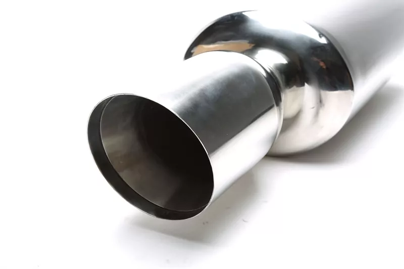 TA Technix Edelstahl Sportendschalldämpfer universal 115mm rund / scharf / angeschrägt