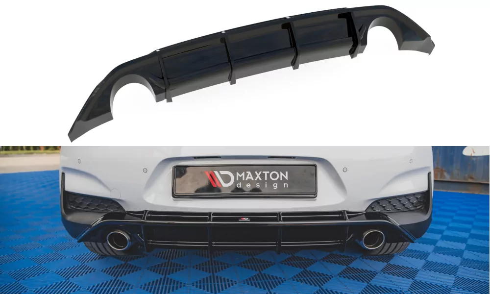 Diffusor Heck Ansatz V.3 Passend Für Hyundai I30 N Mk3 Hatchback Schwarz Hochglanz