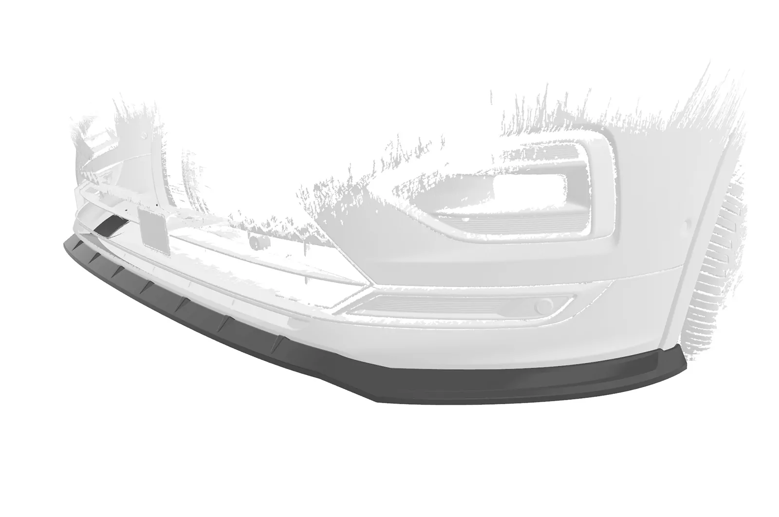 Cup-Spoilerlippe mit ABE für Seat Tarraco FR CSL653 Schwarz Strukturiert