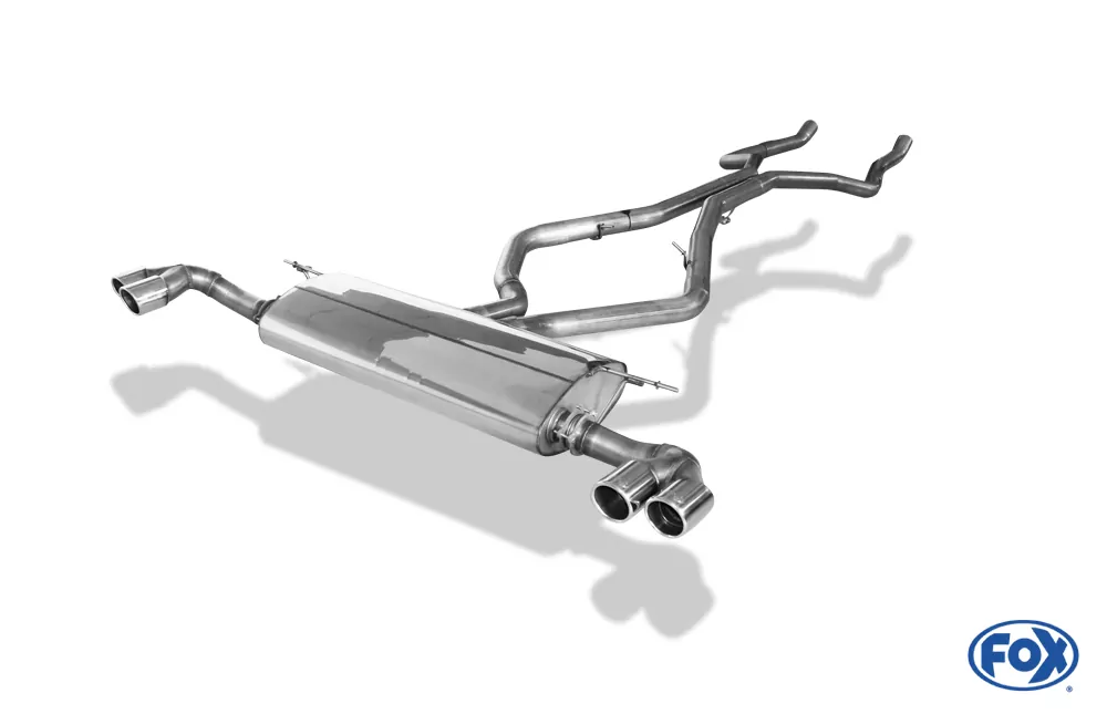 BMW X5 F15  Endschalldämpfer quer Ausgang rechts/links, Eingang doppelflutig - 2x80 Typ 16 rechts/links