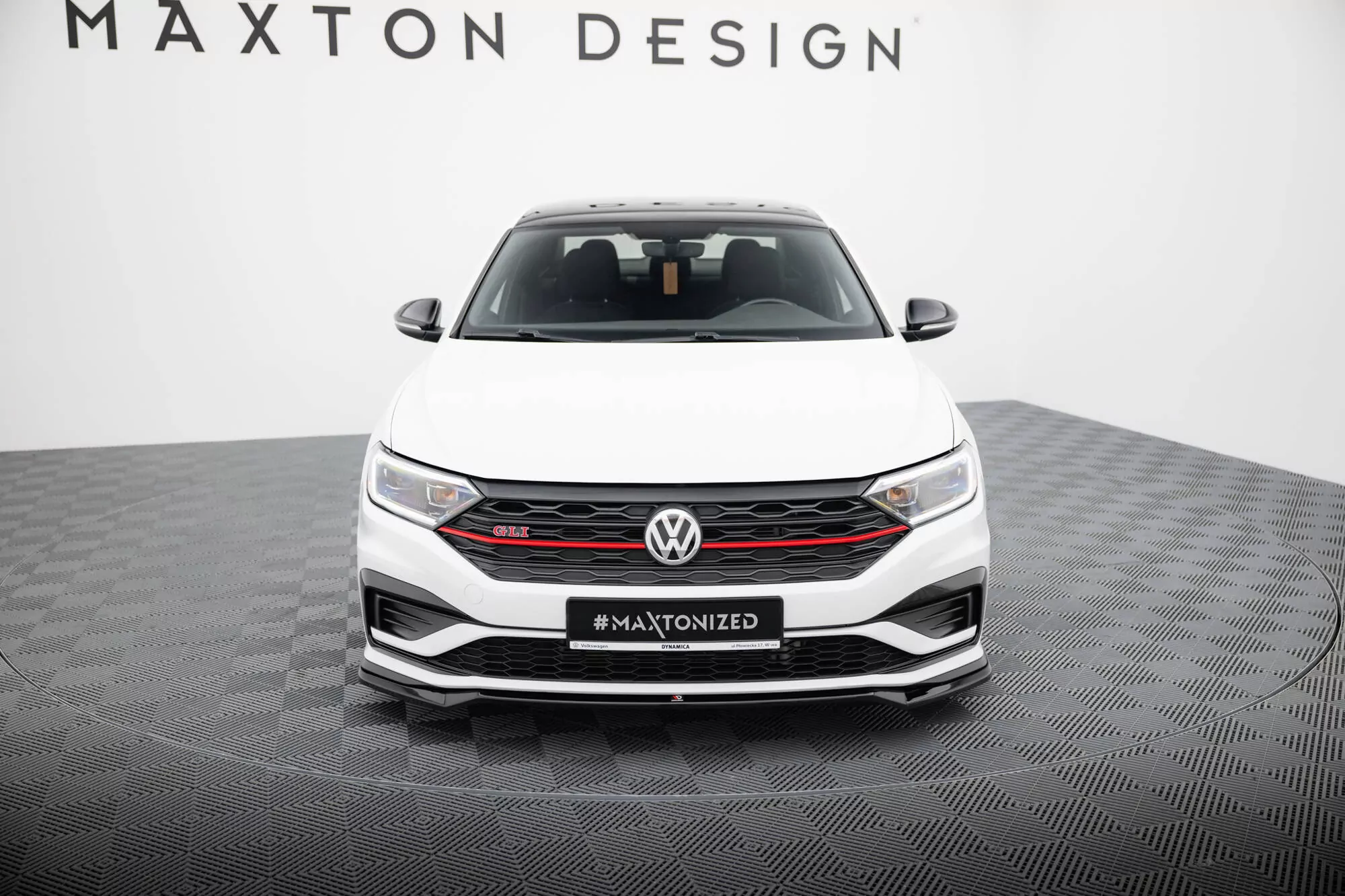 Front Ansatz V.2 Für Volkswagen Jetta GLI Mk7 Schwarz Hochglanz