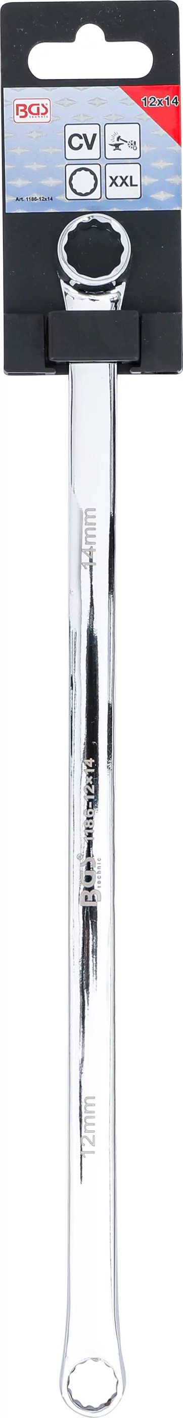 Doppel-Ringschlüssel | extra lang | SW 12 x 14 mm