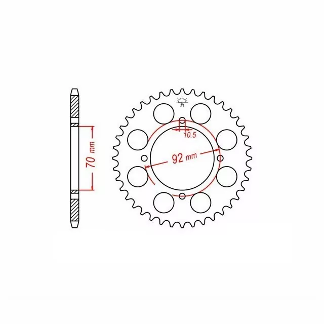 EK-Chain Kettensatz 530DEX für Kawasaki Z400D 1-4 Modelljahr 1974-1977 Typ KZ400D