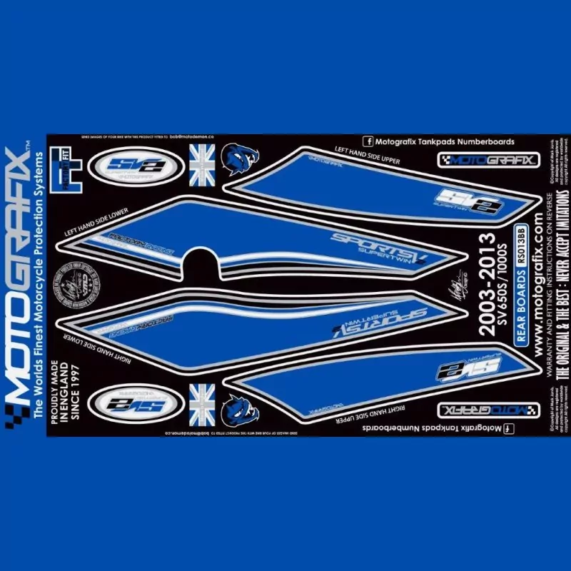 Motografix Steinschlagschutz hinten Suzuki SV 650 / 1000 2003- RS013BB