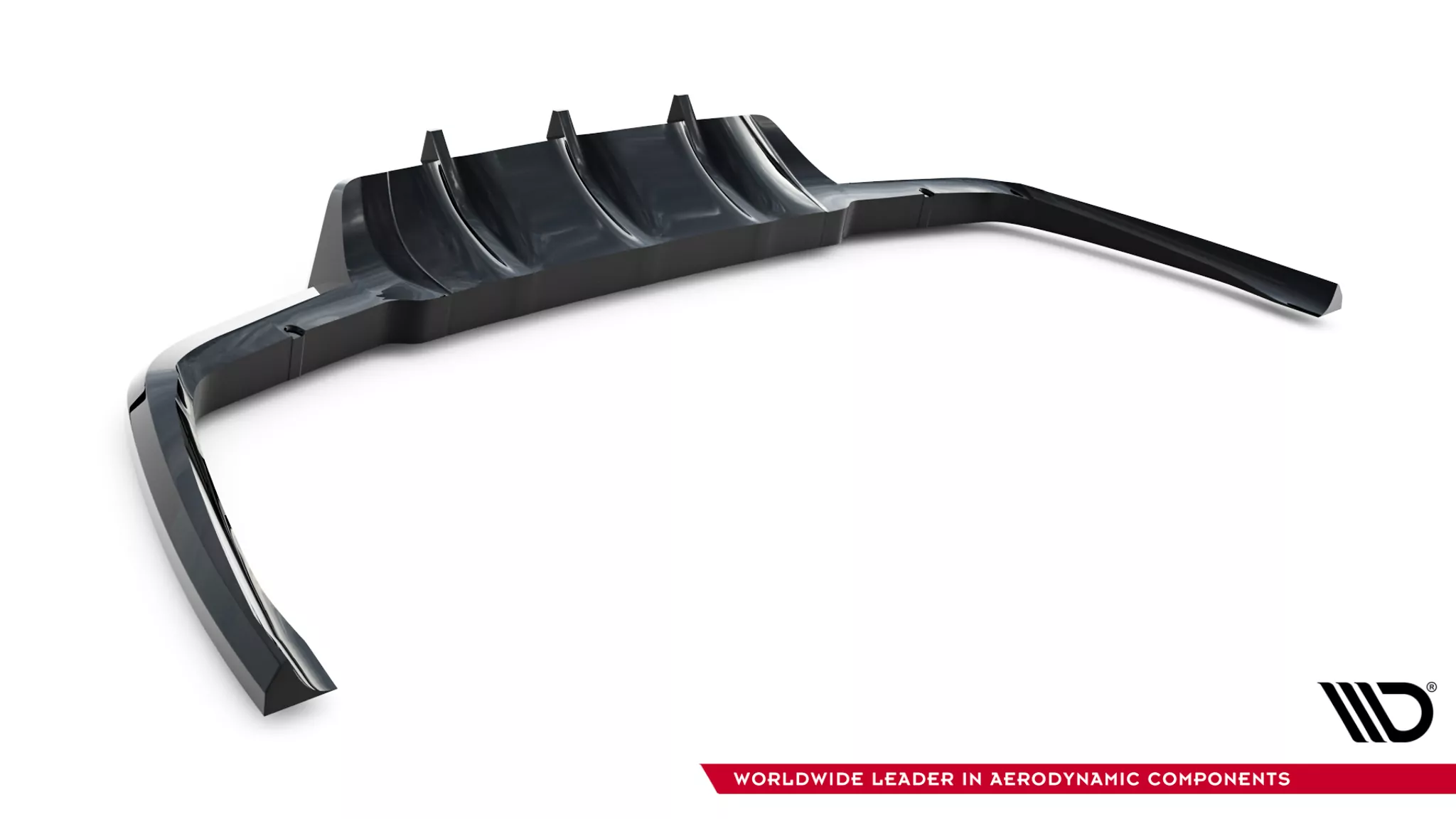 Mittlerer Cup Diffusor DTM Look Heck Ansatz V.2 Für Land Rover Range Rover Velar R-Dynamic Mk1 Schwarz Hochglanz