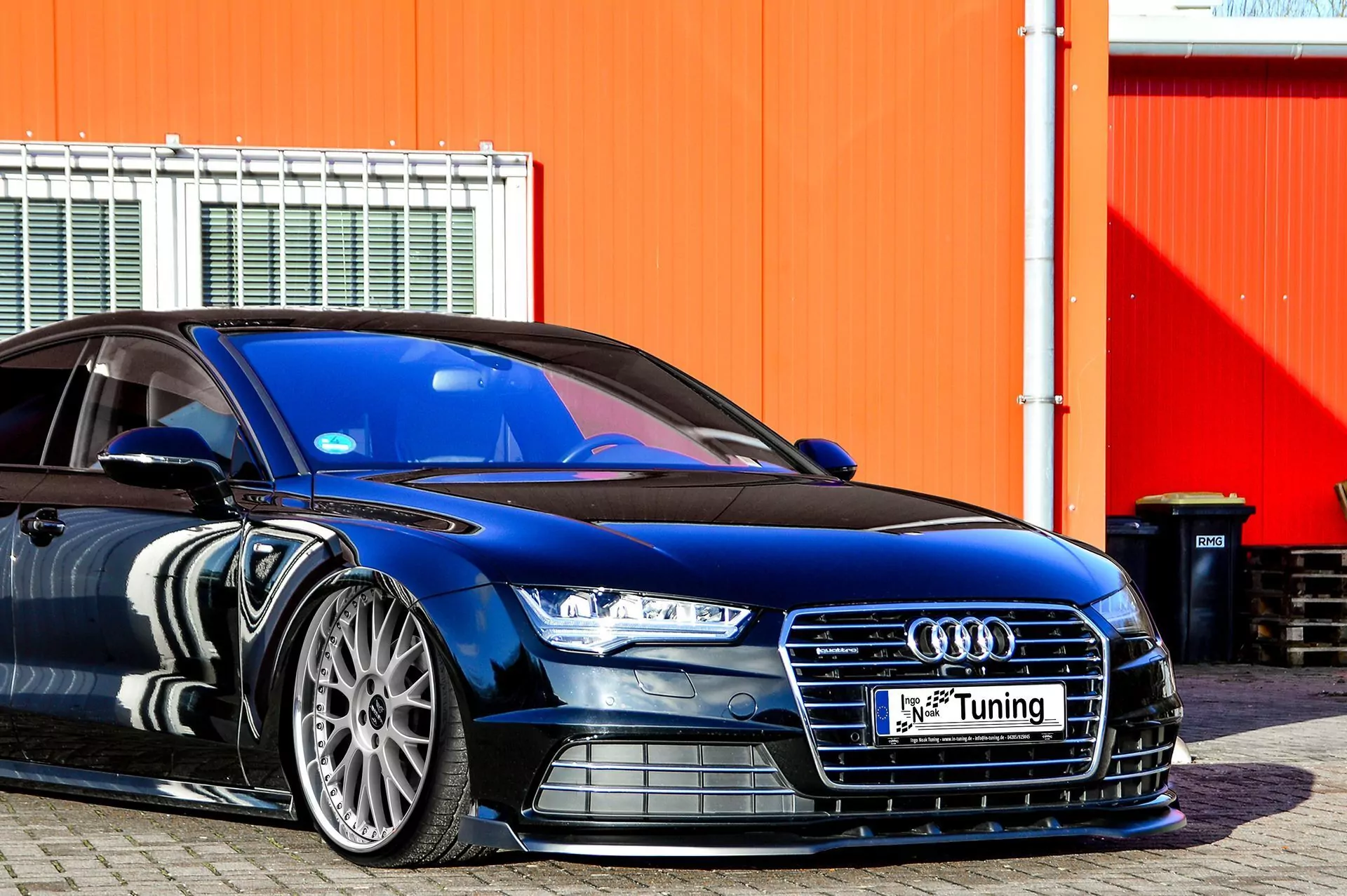 Cup Frontspoilerlippe mit Wings für Audi A7 C7 4G Facelift