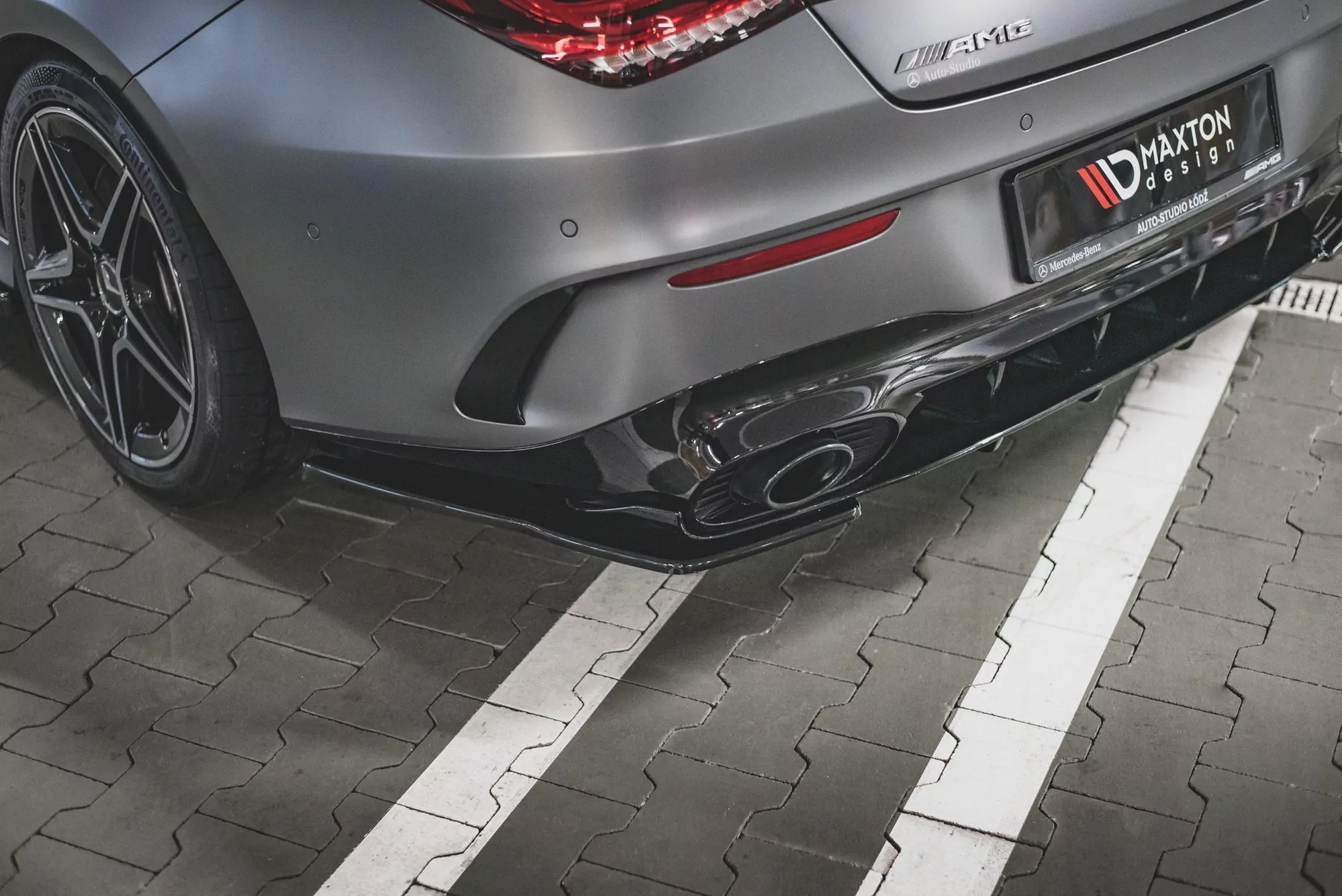 Heck Ansatz Flaps Diffusor Für Mercedes-AMG CLA 35 Aero / 45 Aero C118 Schwarz Hochglanz