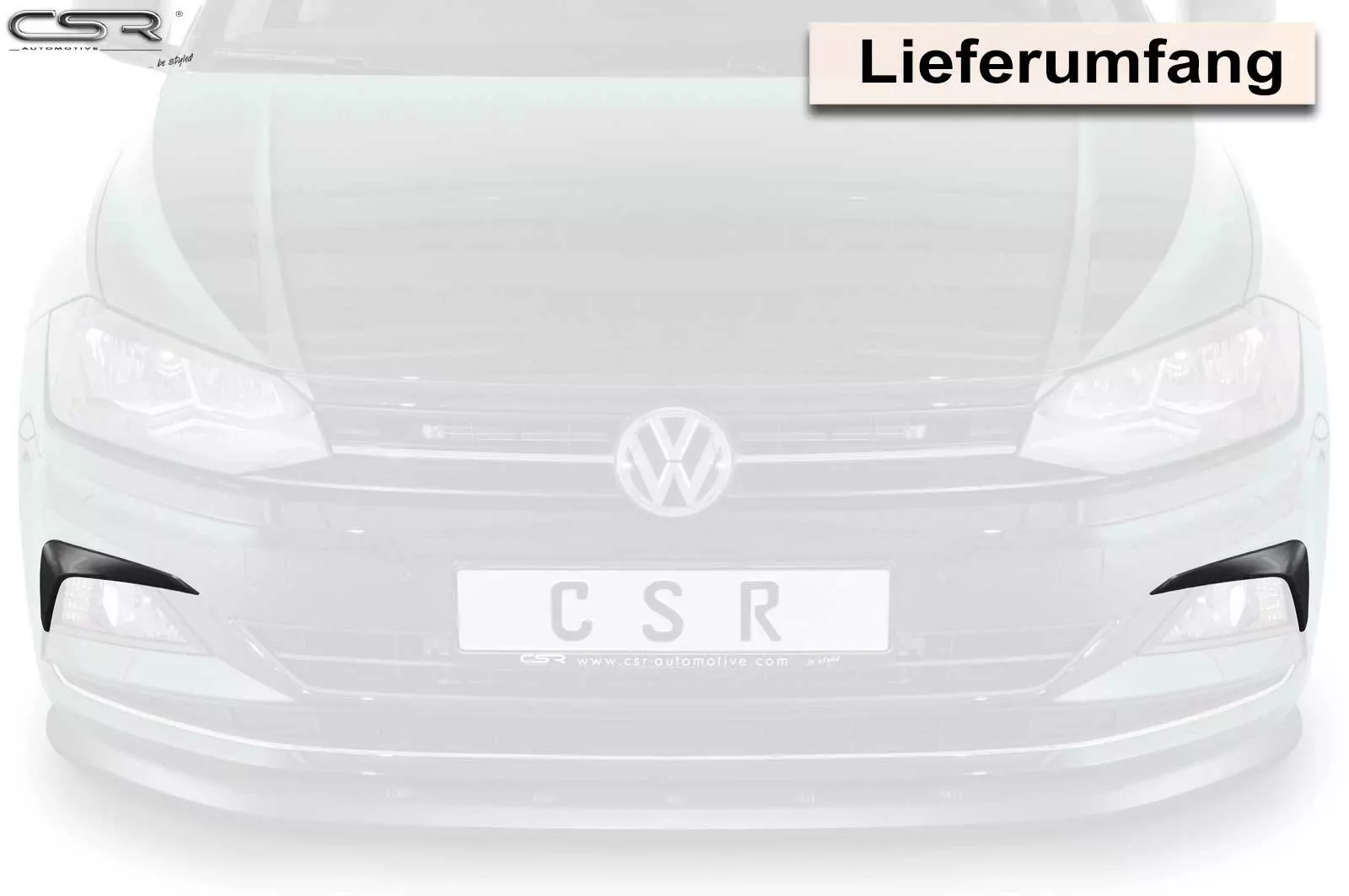 Airintakes für VW Polo 6 2G (Typ AW) AI030 Schwarz Strukturiert