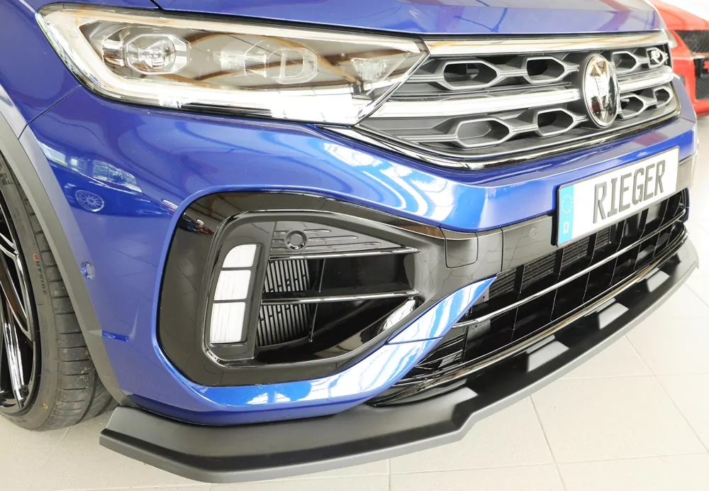 Rieger Spoilerschwert nur für R / R-Line matt schwarz für VW T-Roc R (A1) 5-tür. 01.22- (ab Facelift)