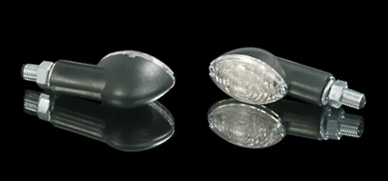 SHIN YO Cat Eye LED Indicators Black/Translucent E-Approved (Pair)