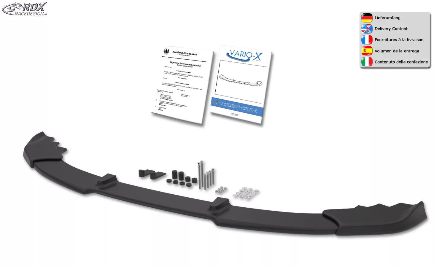 RDX Frontspoiler VARIO-X für BMW 3er F30 / F31 -2015 Frontlippe Front Ansatz Vorne Spoilerlippe