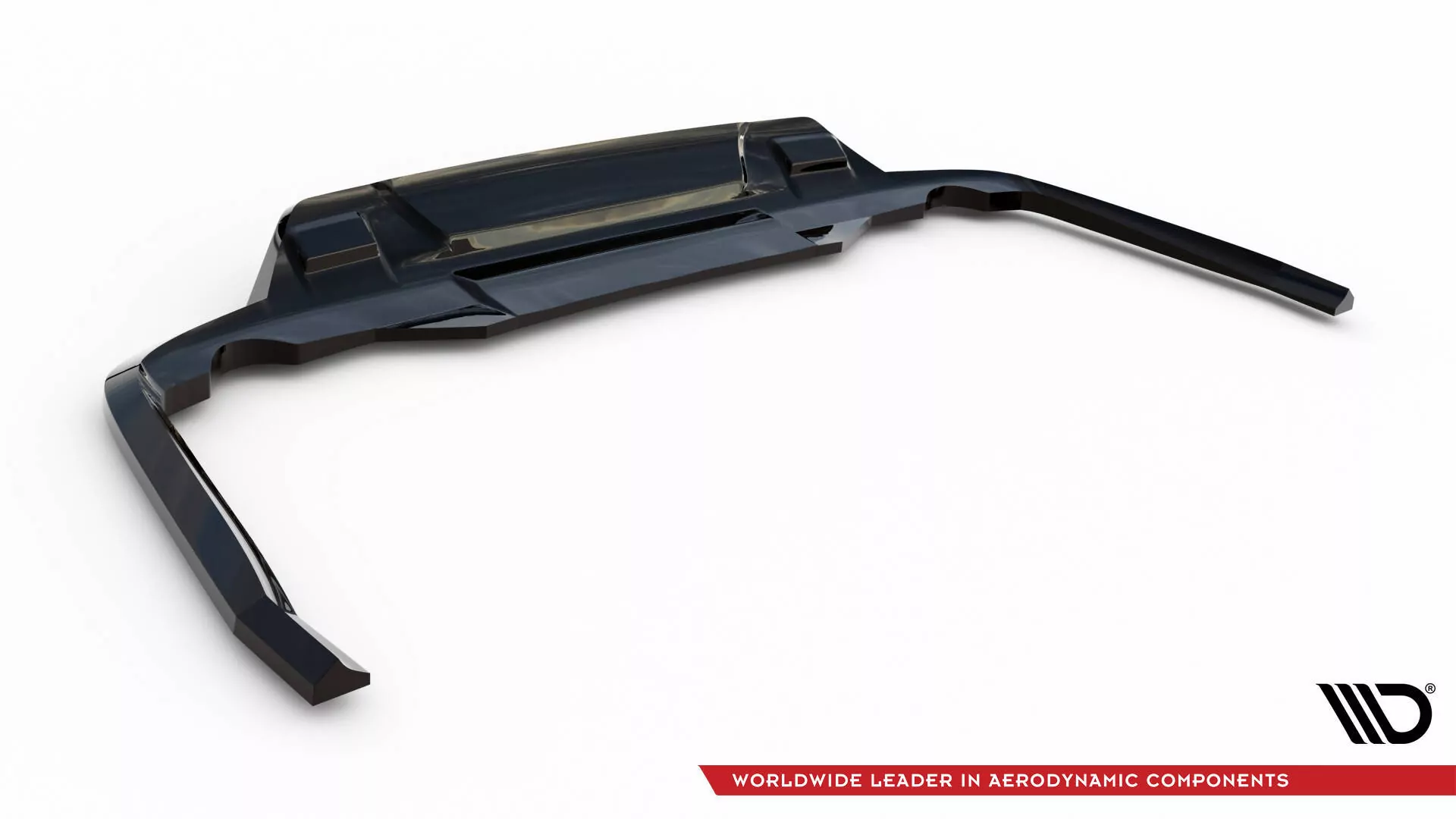 Hinten Splitter (mit Einem Vertikalem Balken) Ford Explorer XLT Mk6 Schwarz Hochglanz