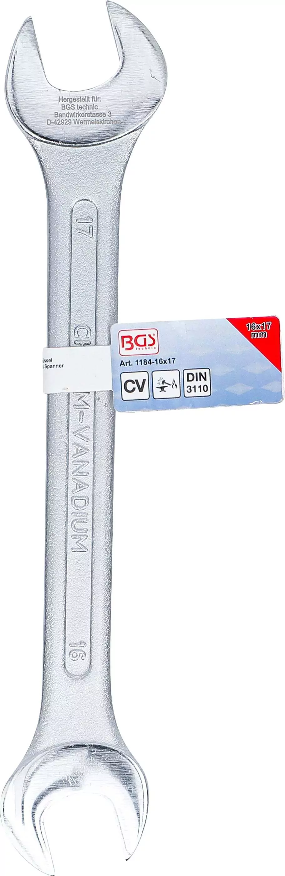 Doppel-Maulschlüssel | SW 16 x 17 mm