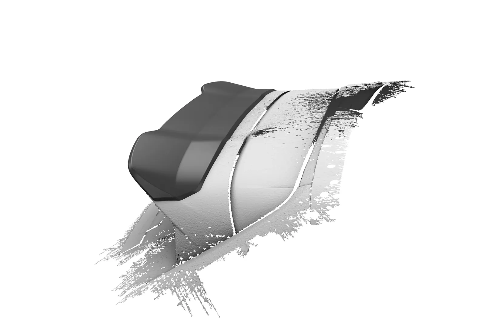 Heckflügel mit ABE für Peugeot 208 II HF057 Schwarz Strukturiert