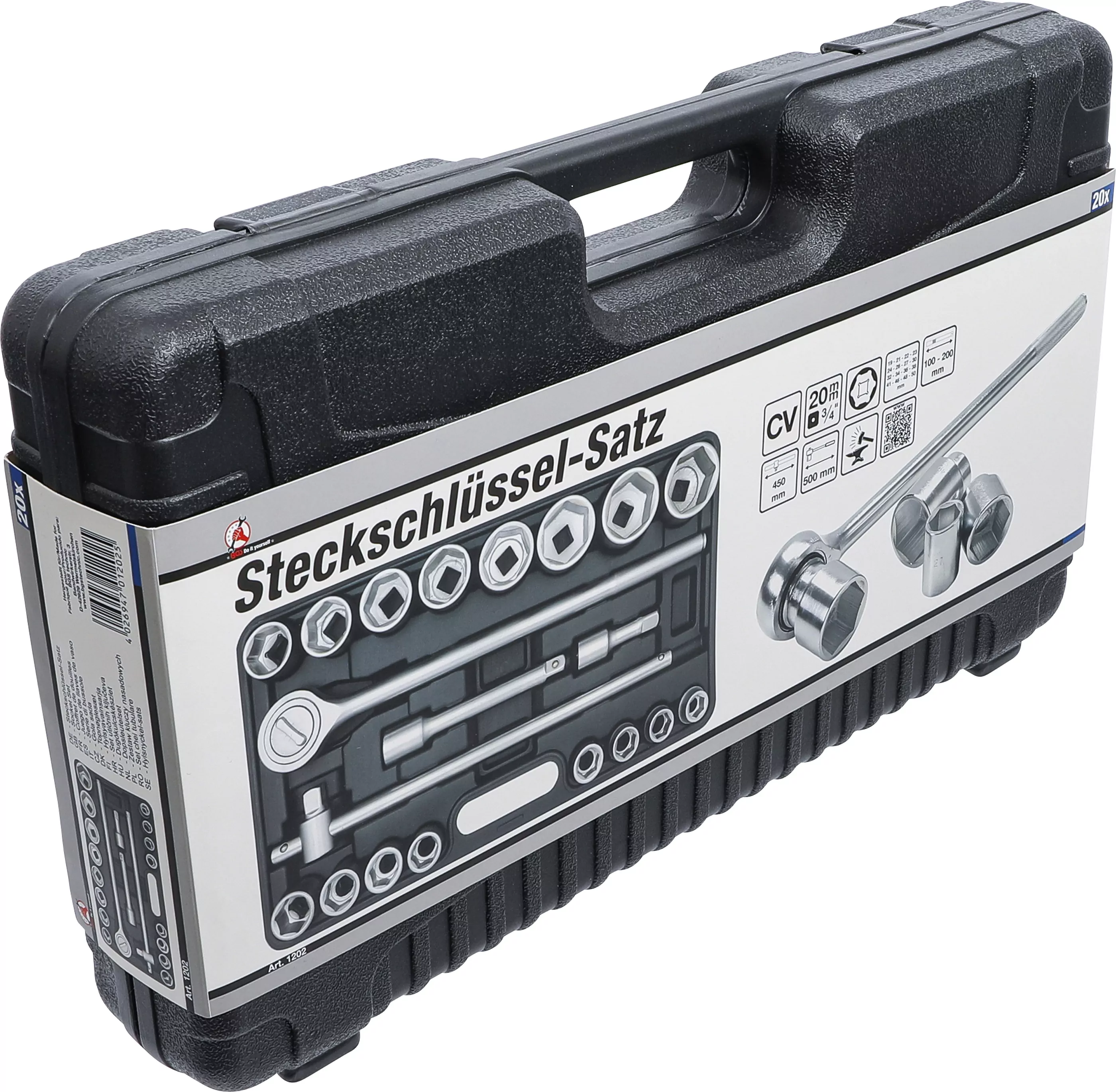 Steckschlüssel-Satz | Antrieb 20 mm (3/4") | SW 19 - 50 mm | 20-tlg.